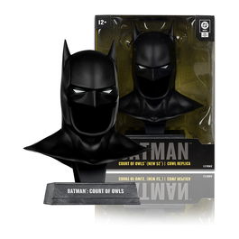 McFarlane DC Direct Batman Cowl Replica 1:3 Court of Owls - Figura Coleccionable de Cómic Negro