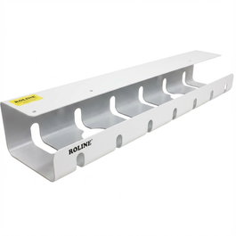 ROLINE Easy2Open Canal de cables para montaje bajo la mesa, blanco, 44,9 cm