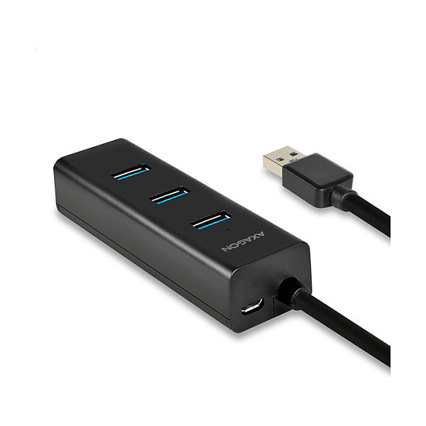 Axagon HUE-S2BP Hub USB-A con 4 puertos USB 3.0 y alimentación externa, 1,2 m