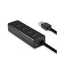 Axagon HUE-S2BP Hub USB-A con 4 puertos USB 3.0 y alimentación externa, 1,2 m