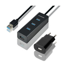 Axagon HUE-S2BP Hub USB-A con 4 puertos USB 3.0 y alimentación externa, 1,2 m