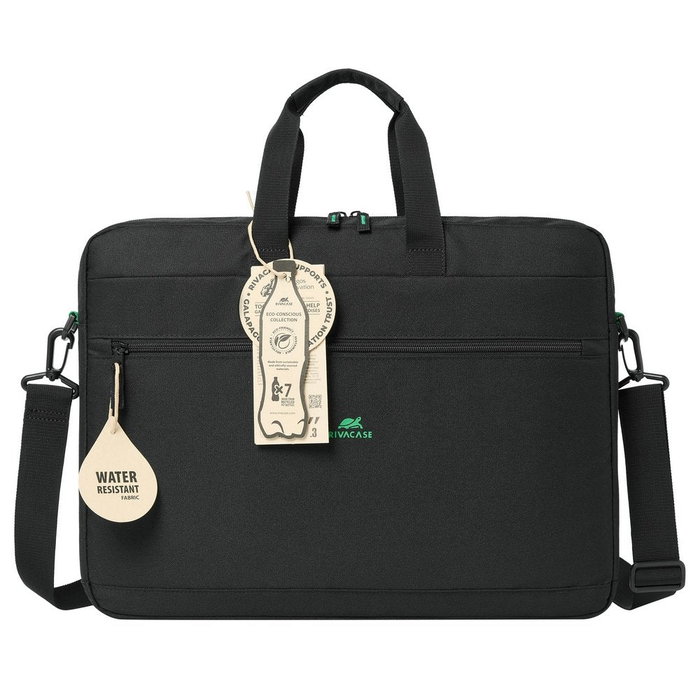 Rivacase Funda Gremio para Portátil 17.3", Poliéster Reciclado RPET, Negro, Asa Acolchada y Tirante, Resistente al Agua Rivacase Funda Gremio para Portátil 17.3", Poliéster Reciclado RPET, Negro, Asa Acolchada y Tirante, Resistente al Agua