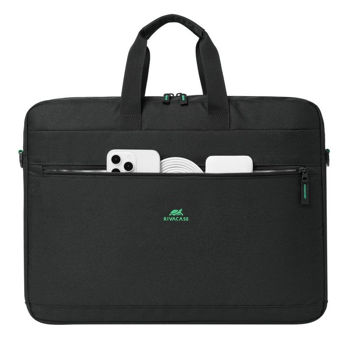 Rivacase Funda Gremio para Portátil 17.3", Poliéster Reciclado RPET, Negro, Asa Acolchada y Tirante, Resistente al Agua Rivacase Funda Gremio para Portátil 17.3", Poliéster Reciclado RPET, Negro, Asa Acolchada y Tirante, Resistente al Agua