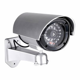 Grundig Cámara de seguridad simulada tipo bullet Cromado