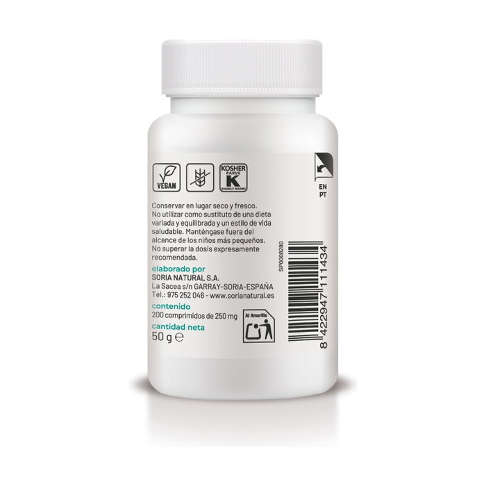 Soria Natural Selenio liberación sostenida 200 comprimidos de 250 mg Soria Natural Selenio liberación sostenida 200 comprimidos de 250 mg