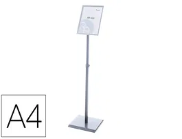 Rocada Expositor de Suelo Magnético Rotativo 90º Horizontal/Vertical, Altura Ajustable, DIN A4