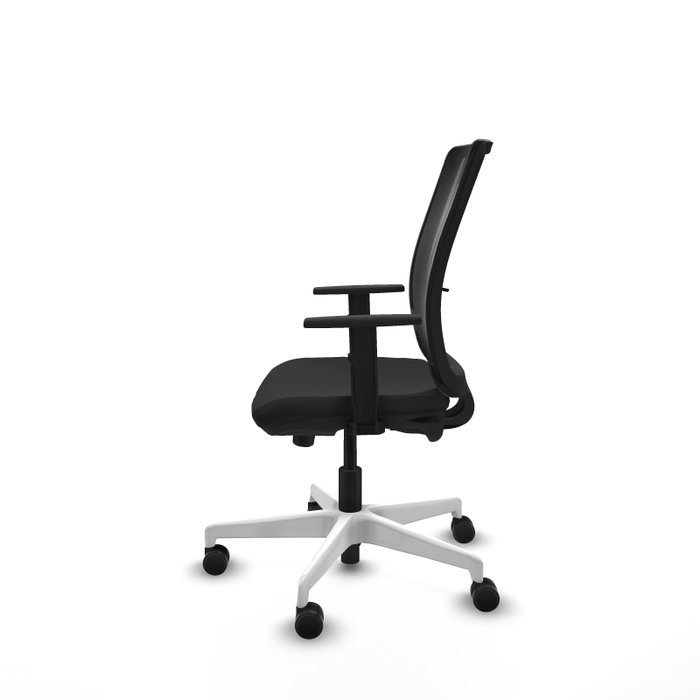 PIQUERAS Y CRESPO Silla de oficina Haches con mecanismo Sincro/Traslack y tapizado en Similpiel Negro