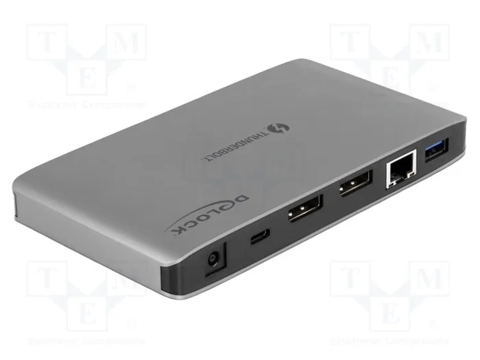 DeLOCK Estación de acoplamiento Thunderbolt 3 8K con Dual DisplayPort, USB, LAN y PD 3.0