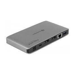 DeLOCK Thunderbolt 3 Docking Station 8K Dual DisplayPort USB-C Hub con Puerto LAN, SD, Audio y Carga PD 3.0 para Portátiles