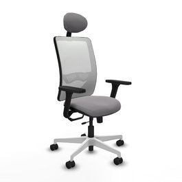 PIQUERAS Y CRESPO Silla de oficina Zulema Gris y Blanco