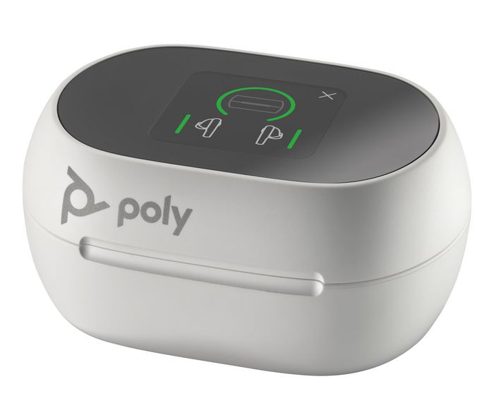 HP Poly Voyager Free 60+ UC Auriculares Inalámbricos White Sand +Adaptador BT700 USB-A +Estuche Carga Táctil