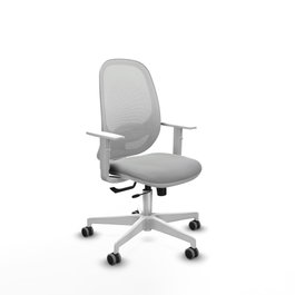 PIQUERAS Y CRESPO Silla de oficina Cilanco Gris claro y Blanco