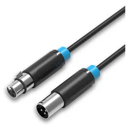 Vention Cable de Audio Estéreo XLR Macho a XLR Hembra 2m Negro