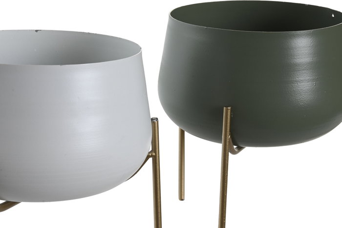 DKD Home Decor Macetero Metal 18x18x20 Surtido de 2 Colores