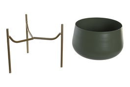 DKD Home Decor Macetero Urban Jedar Verde Blanco Metal 18 x 18 x 20 cm (4 Unidades)