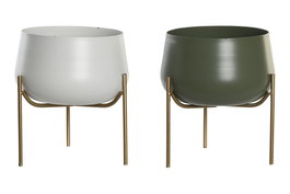 DKD Home Decor Macetero Metal 18x18x20 Surtido de 2 Colores