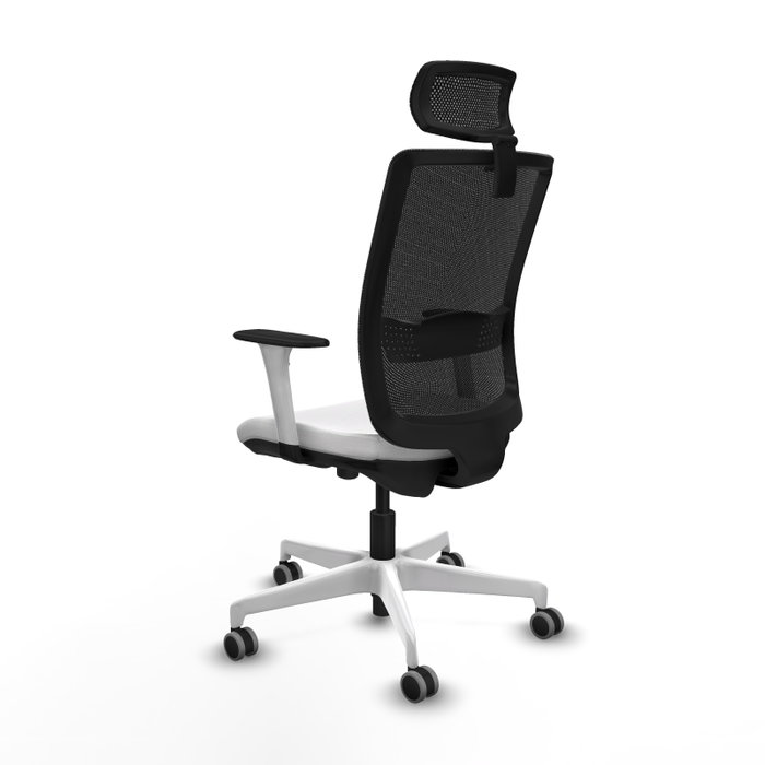 PIQUERAS Y CRESPO Silla de oficina Haches con mecanismo Sincro/Traslack Blanco y Negro PIQUERAS Y CRESPO Silla de oficina Haches con mecanismo Sincro/Traslack Blanco y Negro