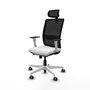 PIQUERAS Y CRESPO Silla de oficina Haches con mecanismo Sincro/Traslack Blanco y Negro