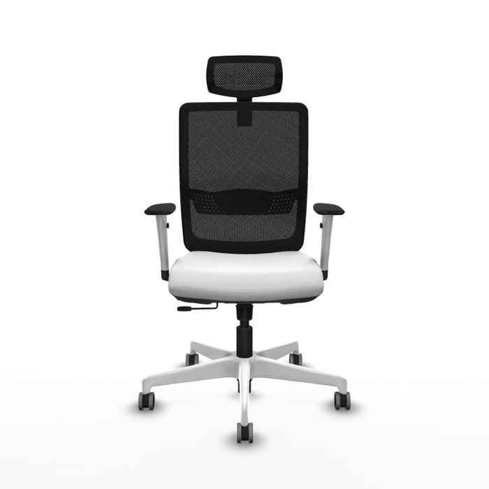 PIQUERAS Y CRESPO Silla de oficina Haches con mecanismo Sincro/Traslack Blanco y Negro PIQUERAS Y CRESPO Silla de oficina Haches con mecanismo Sincro/Traslack Blanco y Negro