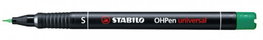 Stabilo OHPen Universal Marcador Permanente Punta Superfinas 0,4 mm Verde