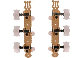 Yellowpts Clavijeros Para Guitarra Clásica Mariposa Puente Metálico Dorado Clavijas Amarillas