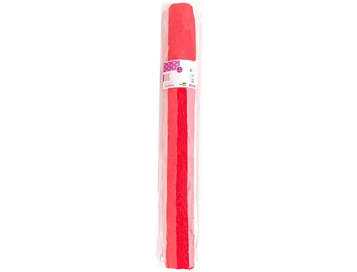 Liderpapel Papel Crepón Rojo 50 cm x 2,5 m 85g/m2