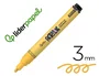 Liderpapel Rotulador Acrílico Base Agua para Todo Tipo de Superficie, Punta Redonda 3 mm, Amarillo Claro