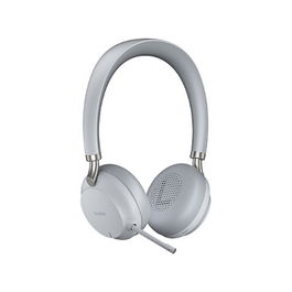 Yealink BH72 con Base de Carga Auriculares Diadema Inalámbricos y Alámbricos USB-A Bluetooth 5.2 UC Llamadas/Música Gris Claro