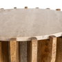 Mesa Auxiliar Madera-Mármol Salón 53 X 53 X 62 cm