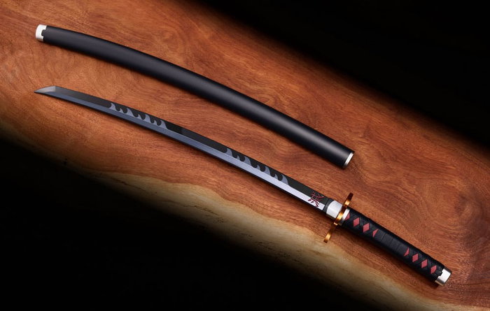 Bandai Tamashii Nations Réplica Proplica 1/1 Espada Nichirin Tanjiro Kamado Kyojuro Rengoku's Sword Guard Ver. 88 cm Bandai Tamashii Nations Réplica Proplica 1/1 Espada Nichirin Tanjiro Kamado Kyojuro Rengoku's Sword Guard Ver. 88 cm