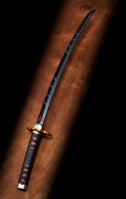 Bandai Tamashii Nations Réplica Proplica 1/1 Espada Nichirin Tanjiro Kamado Kyojuro Rengoku's Sword Guard Ver. 88 cm Bandai Tamashii Nations Réplica Proplica 1/1 Espada Nichirin Tanjiro Kamado Kyojuro Rengoku's Sword Guard Ver. 88 cm