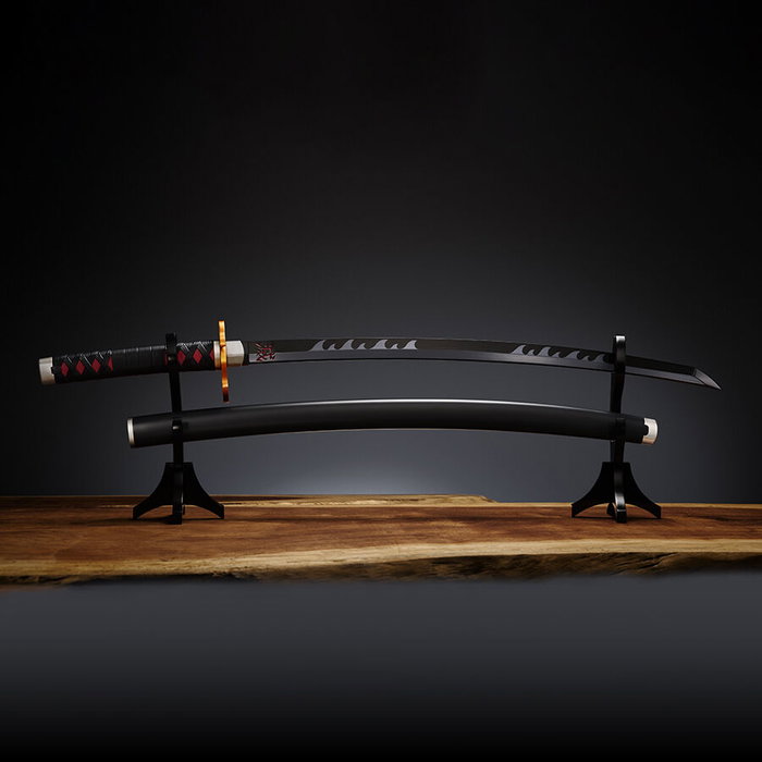 Bandai Tamashii Nations Réplica Proplica 1/1 Espada Nichirin Tanjiro Kamado Kyojuro Rengoku's Sword Guard Ver. 88 cm Bandai Tamashii Nations Réplica Proplica 1/1 Espada Nichirin Tanjiro Kamado Kyojuro Rengoku's Sword Guard Ver. 88 cm