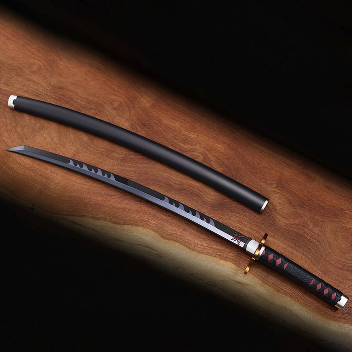 Bandai Tamashii Nations Réplica Proplica 1/1 Espada Nichirin Tanjiro Kamado Kyojuro Rengoku's Sword Guard Ver. 88 cm Bandai Tamashii Nations Réplica Proplica 1/1 Espada Nichirin Tanjiro Kamado Kyojuro Rengoku's Sword Guard Ver. 88 cm