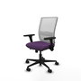 PIQUERAS Y CRESPO Silla de oficina Haches con mecanismo Sincro/Traslack, Morado y Blanco