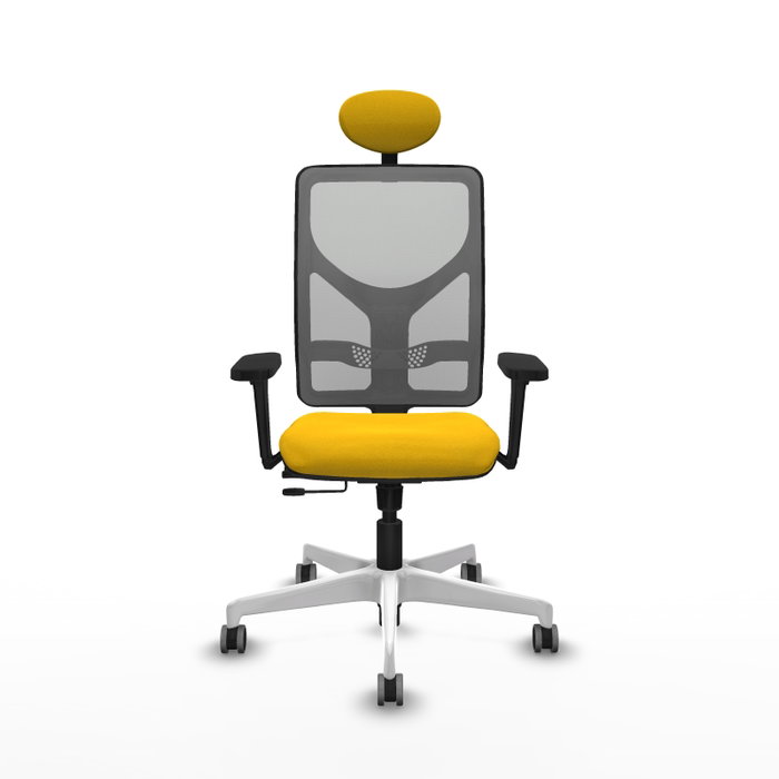 PIQUERAS Y CRESPO Silla de oficina Motilla con mecanismo Sincro/Traslack, Amarillo y Gris PIQUERAS Y CRESPO Silla de oficina Motilla con mecanismo Sincro/Traslack, Amarillo y Gris