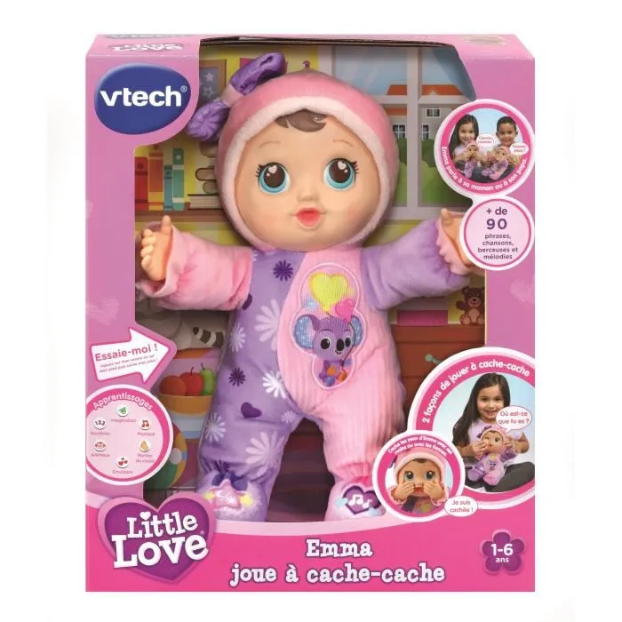 Vtech Emma juega al escondite - Muñeca interactiva 32 cm, 1-6 años, idioma francés Vtech Emma juega al escondite - Muñeca interactiva 32 cm, 1-6 años, idioma francés