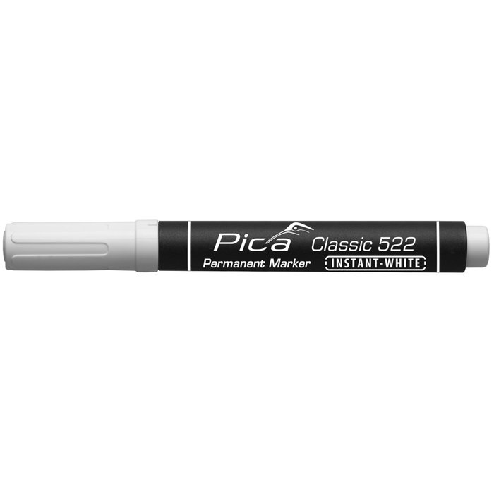 Pica Marcador Permanente Blanco Punta Bala Gruesa 1-4mm
