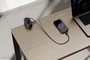 Neomounts DS22-840BL6 Regleta de Sobremesa con Abrazadera y Puertos USB-C y USB-A - Carga Rápida