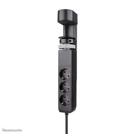 Neomounts DS22-840BL6 Regleta de Sobremesa con Abrazadera y Puertos USB-C y USB-A - Carga Rápida