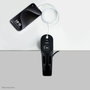 Neomounts DS22-840BL6 Regleta de Sobremesa con Abrazadera, 3x Schuko y USB-C/A de Carga Rápida - Negro