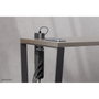 Neomounts DS22-840BL6 Regleta de Sobremesa con Abrazadera, 3x Schuko y USB-C/A de Carga Rápida - Negro
