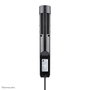 Neomounts DS22-840BL6 Regleta de Sobremesa con Abrazadera, 3x Schuko y USB-C/A de Carga Rápida - Negro
