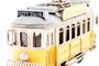 DKD Home Decor Vehículo de Decoración Metal Tranvía Amarillo