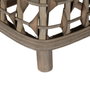 Ixia Farol Portavelas Gris de Bambú Decoración 30 x 30 x 56 cm