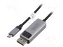 Digitus Cable Adaptador USB-C a DisplayPort 1 m Negro