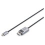 Digitus Cable Adaptador USB-C a DisplayPort 1.4 1 m - 8K 30Hz, 165Hz, 25.92 Gbit/s, Plug and Play, Negro