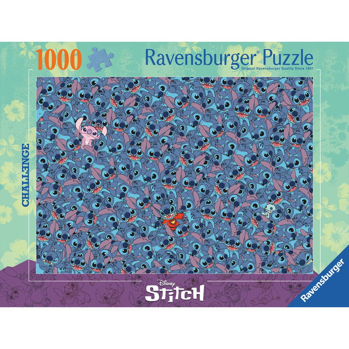 Ravensburger Puzzle 1000 Piezas Challenge Stitch 12001265 Disney +14 años Ravensburger Puzzle 1000 Piezas Challenge Stitch 12001265 Disney +14 años