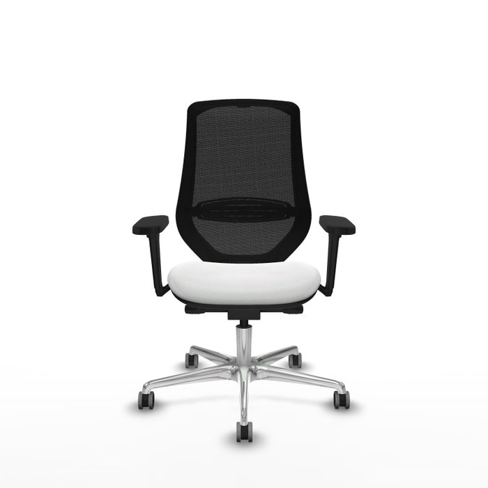 PIQUERAS Y CRESPO Silla de oficina Mardos con Mecanismo Sincro/Traslack Blanco y Negro PIQUERAS Y CRESPO Silla de oficina Mardos con Mecanismo Sincro/Traslack Blanco y Negro