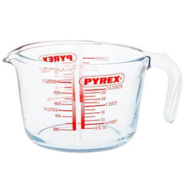 Jarra cristal medidora 1 l.