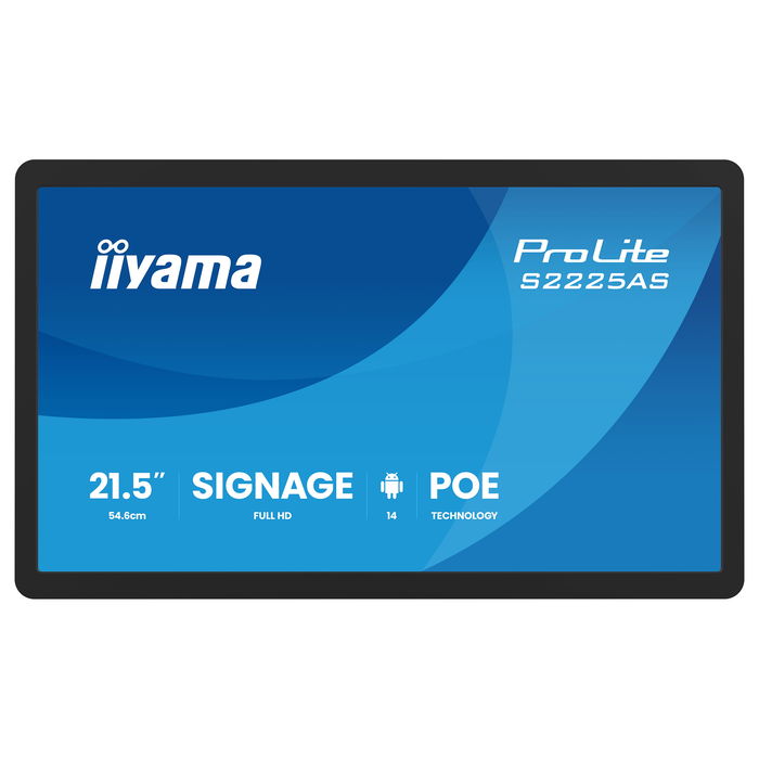 iiyama ProLite S2225AS-B1P Monitor Digital Android 21.5" Full HD IPS USB-C WiFi 24/7 para Señalización